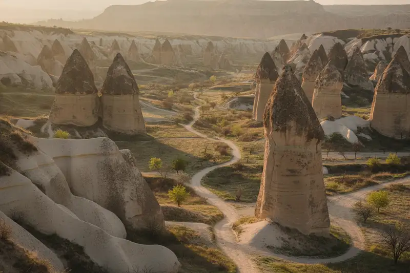 In Kappadokien wandert es sich im Mai bei 20 bis 25 Grad, im Hochsommer heizt sich das Hochland auf über 30 Grad auf