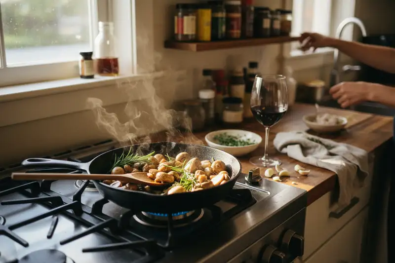 Reis, Spinat und Pilze gelten als empfindlich beim Aufwärmen, doch bei allen dreien ist die korrekte Kühlung wichtiger als die Frage, ob man sie ein zweites Mal erhitzt