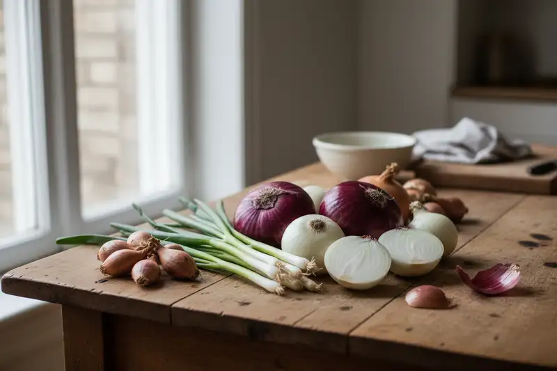 Rote Zwiebeln enthalten weniger Pyruvat als gelbe Speisezwiebeln und verursachen dadurch weniger Tränen beim Schneiden