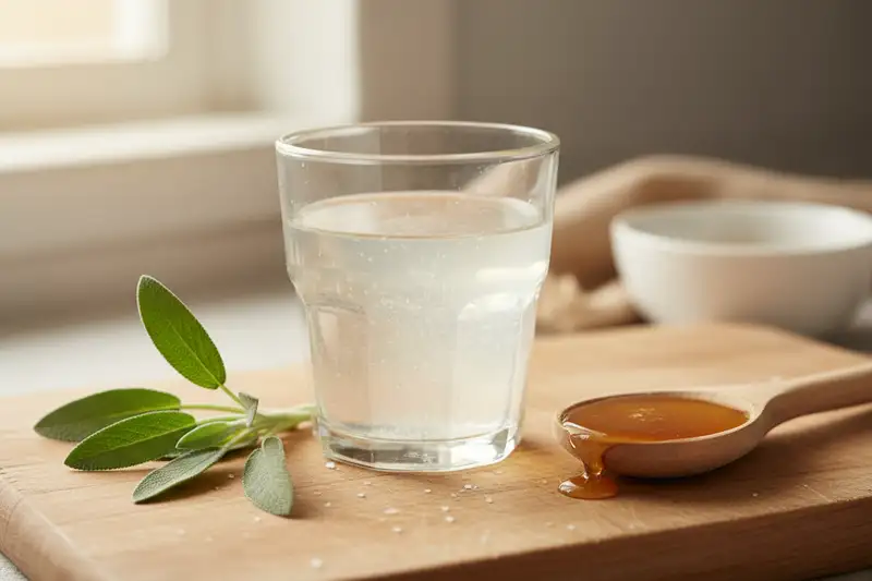 Gurgeln mit Salzwasser kann Halsschwellungen durch Osmose um bis zu 20 Prozent reduzieren