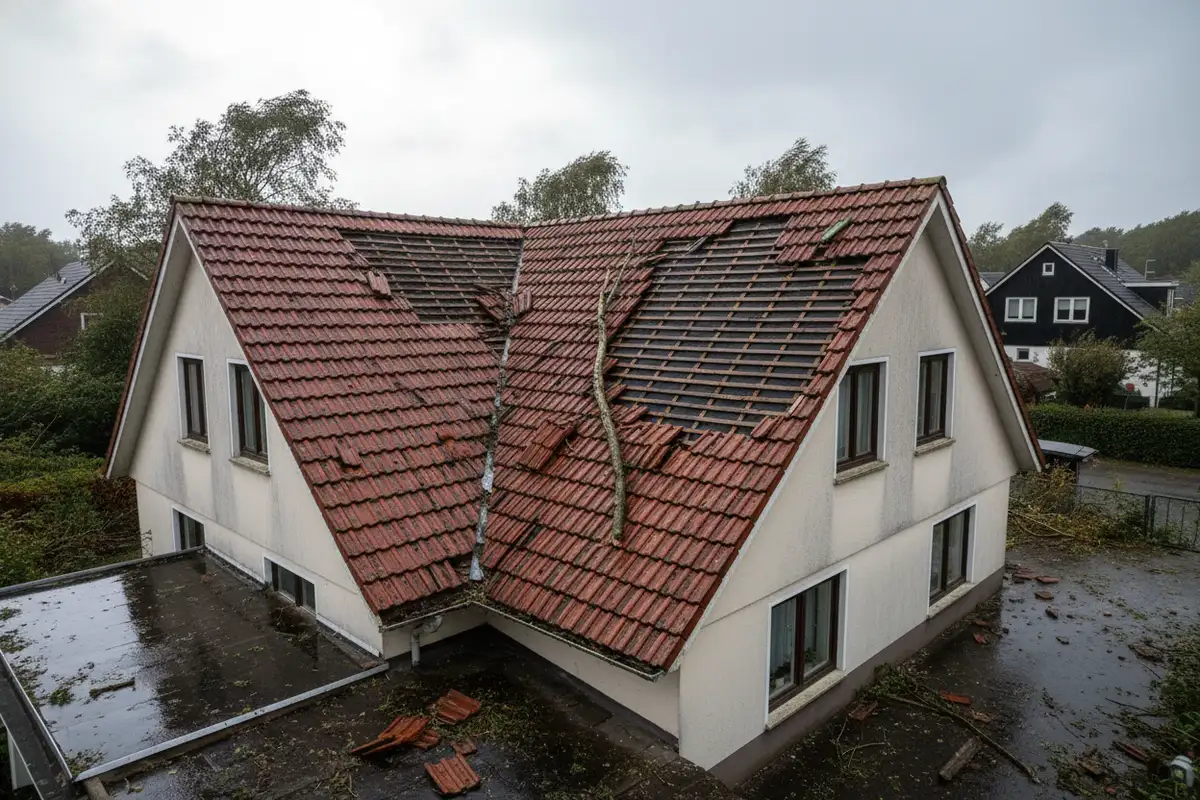 Wer zahlt den Sturmschaden am Dach?