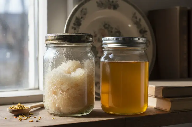 Rapshonig kristallisiert oft schon nach wenigen Wochen, während Akazien- und Waldhonig über ein Jahr flüssig bleiben können