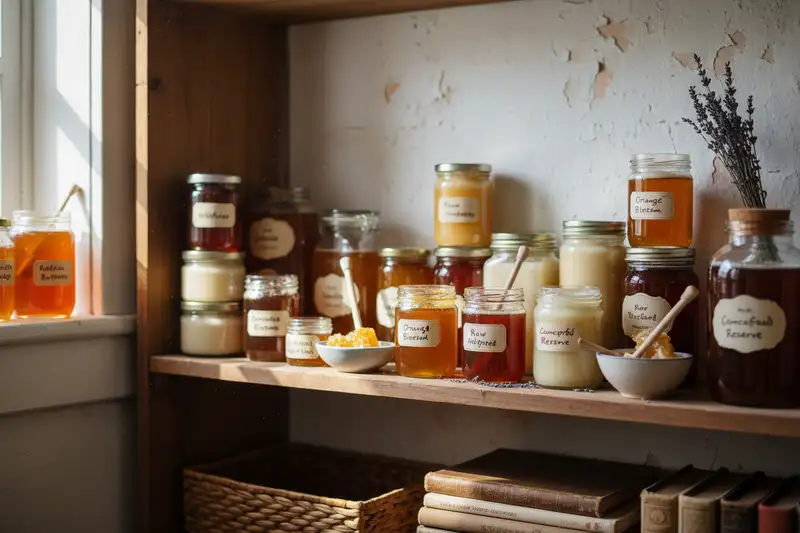 Die ideale Lagertemperatur für Honig liegt bei 10 bis 18 Grad Celsius in dunklen, trockenen Räumen