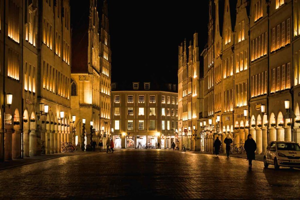 Münster Pronzipalmarkt nachts